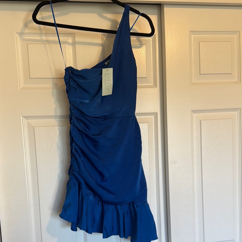 Stella Laguna Blue One-Shoulder Dress